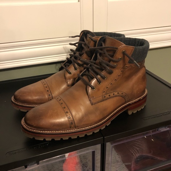 karnes brogue cap toe boot